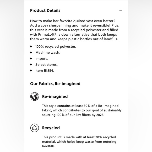 J. Crew  Girls’ reversible quilted vest with PrimaLoft & Sherpa Bucket Hat - Picture 4 of 9